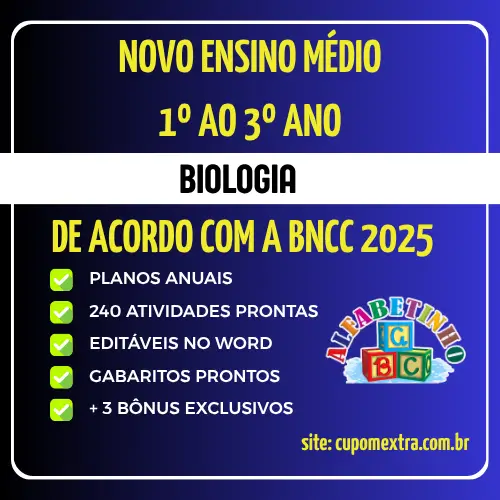 Alfabetinho BIOLOGIA - Planejamentos e Atividades - Novo Ensino Médio 2025